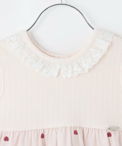 petit main / プティマイン ミニ丈・ひざ丈ワンピース | 【リンク】ハート刺しゅうドッキングワンピース | 詳細7