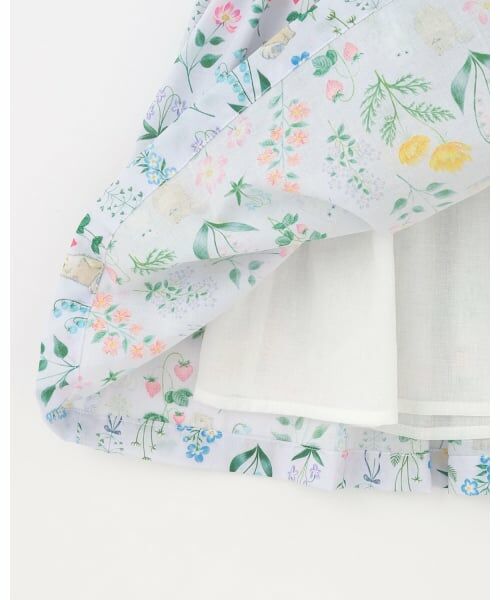 petit main / プティマイン ミニ丈・ひざ丈ワンピース | 【泉屋 サク】【リンク】肩リボンフラワーキャットワンピース | 詳細13