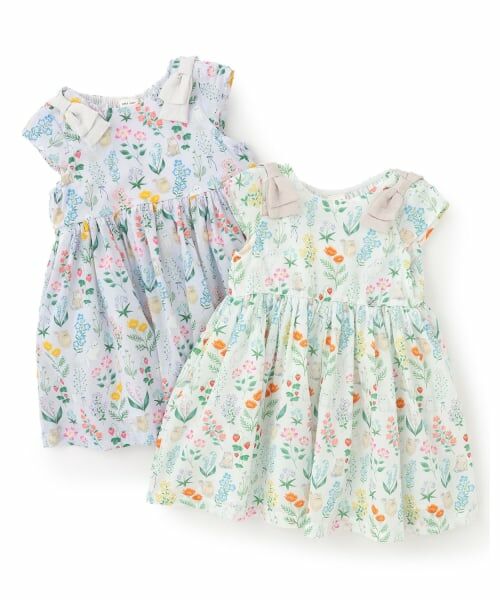 petit main / プティマイン ミニ丈・ひざ丈ワンピース | 【泉屋 サク】【リンク】肩リボンフラワーキャットワンピース | 詳細15