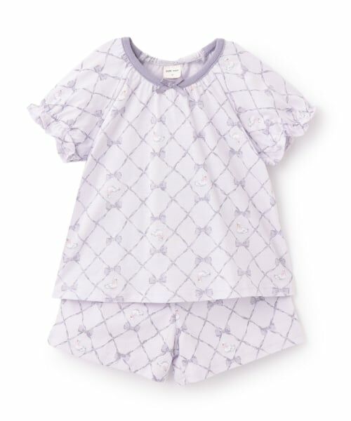 petit main / プティマイン ルームウェア | GIRLS半袖パジャマ（ラベンダー）
