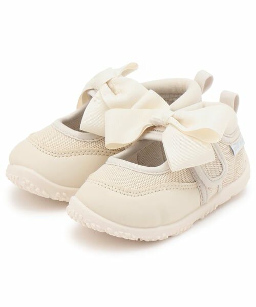 petit main / プティマイン サンダル | 【SWIM】リボン水抜きソールサンダル（アイボリー）