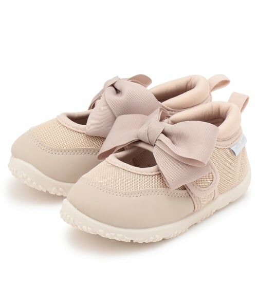 petit main / プティマイン サンダル | 【SWIM】リボン水抜きソールサンダル（ライト ピンク）