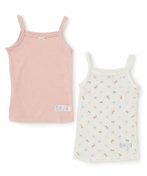 petit main / プティマイン その他インナー・ルームウェア | 【弱酸性】メッシュキャミ肌着2P（ライト ピンク）