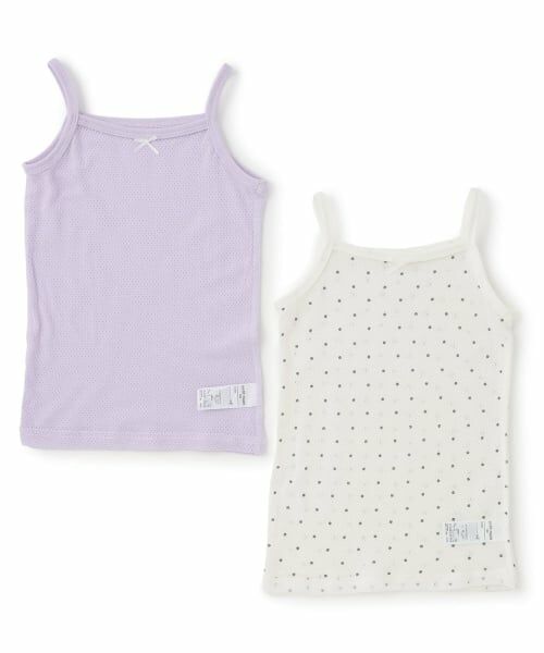 petit main / プティマイン その他インナー・ルームウェア | 【弱酸性】メッシュキャミ肌着2P（ラベンダー）