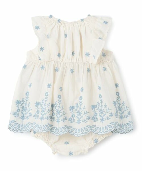 petit main / プティマイン ベビー・キッズウエア | 【リンク】インド綿エンブロイダリーセットアップ | 詳細1