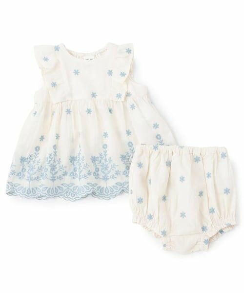 petit main / プティマイン ベビー・キッズウエア | 【リンク】インド綿エンブロイダリーセットアップ | 詳細2