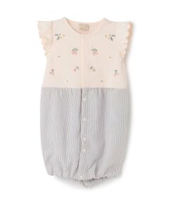 petit main / プティマイン ロンパース | フルーツ刺しゅう2wayオール