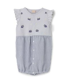 petit main / プティマイン ロンパース | フルーツ刺しゅう2wayオール