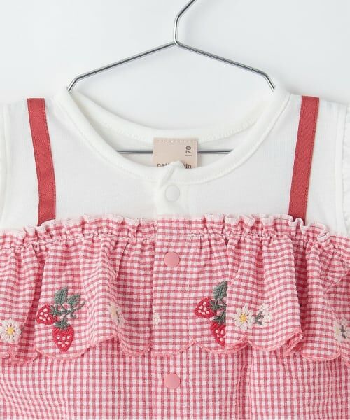 petit main / プティマイン ロンパース | 胸フリルフルーツカバーオール | 詳細2
