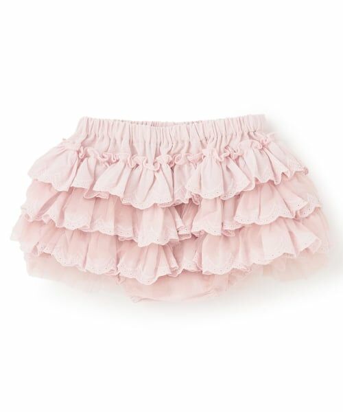petit main / プティマイン ベビー・キッズウエア | レースフリルパンツ（ライト ピンク）