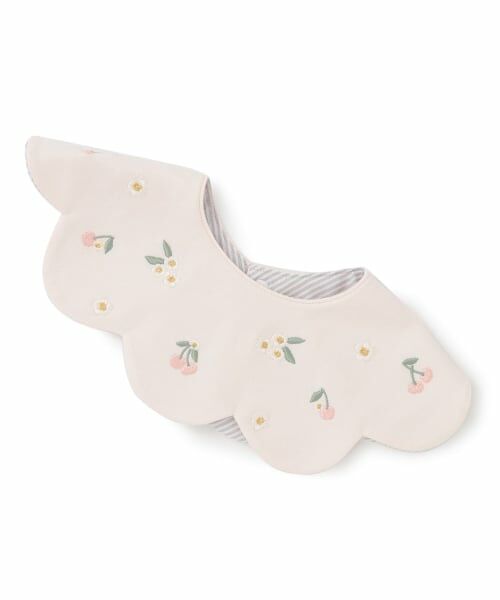 petit main / プティマイン スタイ・ビブ | フルーツ刺しゅうスタイ（ライト ピンク）