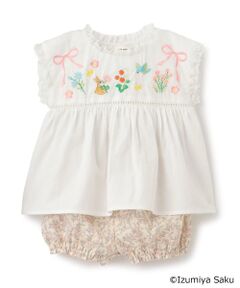 petit main / プティマイン ベビー・キッズウエア | 【泉屋 サク】モチーフ刺しゅうセットアップ