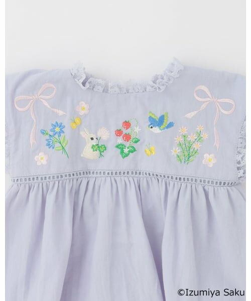 petit main / プティマイン ベビー・キッズウエア | 【泉屋 サク】モチーフ刺しゅうセットアップ | 詳細5