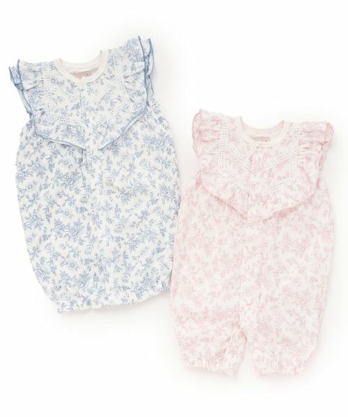 petit main / プティマイン ロンパース | 花柄フリル2wayオール | 詳細9