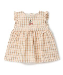petit main / プティマイン ロンパース | 【WEB別注】チェックOPロンパース/E