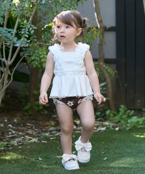 petit main / プティマイン 水着・スイムグッズ | 【SWIM】肩フリルタンキニ（アイボリー）