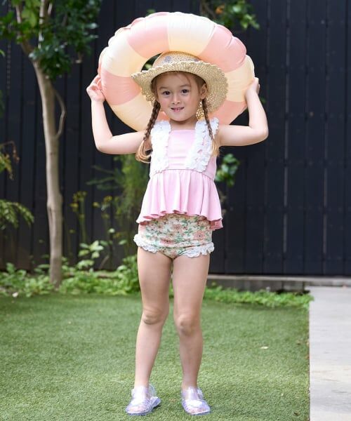 petit main / プティマイン 水着・スイムグッズ | 【SWIM】肩フリルタンキニ（ピンク）