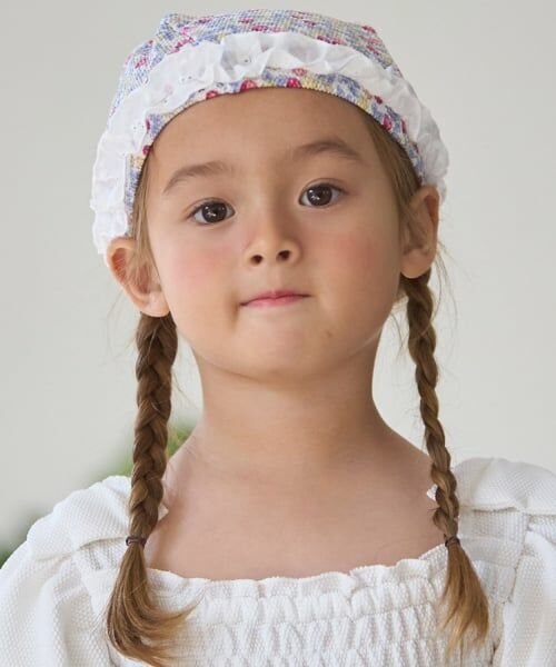 petit main / プティマイン 水着・スイムグッズ | 【SWIM】フリルスイムキャップ（ブルー）