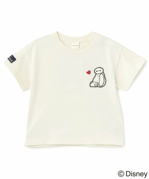 petit main / プティマイン Tシャツ | 【Disney】【接触冷感】ベイマックス / アップリケTシャツ(アイボリー)