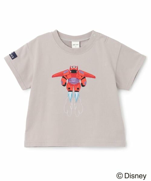petit main / プティマイン Tシャツ | 【Disney】【接触冷感】ベイマックス / アップリケTシャツ(ライト グレー)