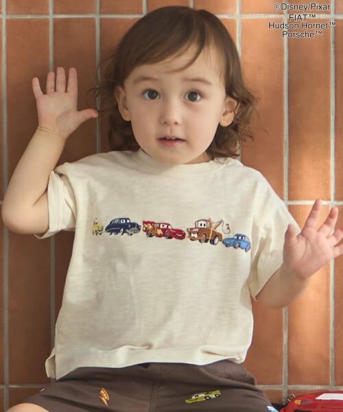 petit main / プティマイン Tシャツ | 【Disney/Pixar】【接触冷感】カーズ / アップリケTシャツ（キナリ）