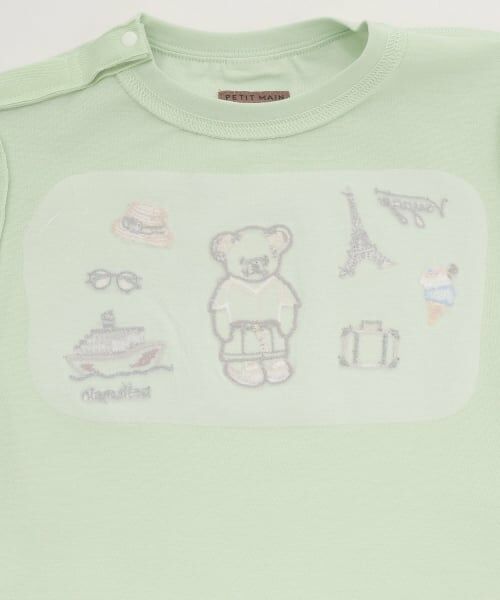 petit main / プティマイン Tシャツ | 【接触冷感】くま旅アップリケ半袖Tシャツ | 詳細6
