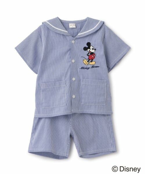 petit main / プティマイン その他トップス | 【Disney】セーラーセットアップ（ライト ブルー）