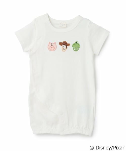 petit main / プティマイン ロンパース | 【Disney/Pixar】TOY STORY/アップリケ2wayオール（オフ ホワイト）