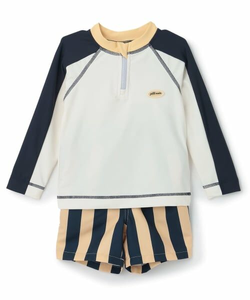 petit main / プティマイン 水着・スイムグッズ | 【SWIM】Boysバイカラーセットアップ水着（紺）