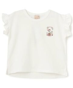 petit main / プティマイン Tシャツ | 【プティプラ】アルファベット袖フリルTシャツ