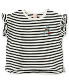 petit main / プティマイン Tシャツ | 【プティプラ】アルファベット袖フリルTシャツ