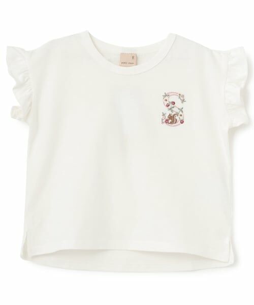petit main / プティマイン Tシャツ | 【プティプラ】アルファベット袖フリルTシャツ | 詳細12