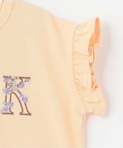 petit main / プティマイン Tシャツ | 【プティプラ】アルファベット袖フリルTシャツ | 詳細3