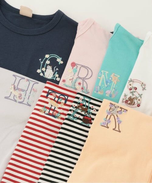 petit main / プティマイン Tシャツ | 【プティプラ】アルファベット袖フリルTシャツ | 詳細7