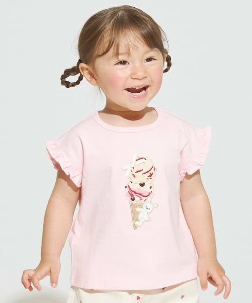 petit main / プティマイン Tシャツ | 【サーティワン アイスクリーム】【冷感】グラフィック半袖Tシャツ(ライト ピンク)