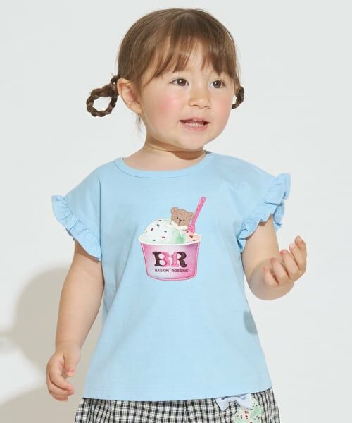 petit main / プティマイン Tシャツ | 【サーティワン アイスクリーム】【冷感】グラフィック半袖Tシャツ(ライト ブルー)