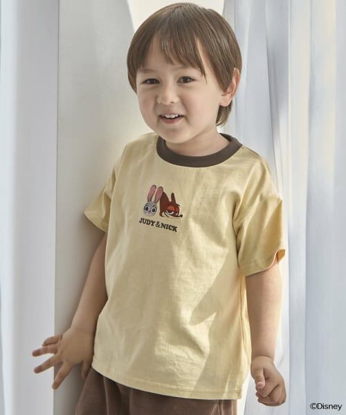 petit main / プティマイン Tシャツ | 【ズートピア】【接触冷感】フェイスモチーフTシャツ(クリーム)