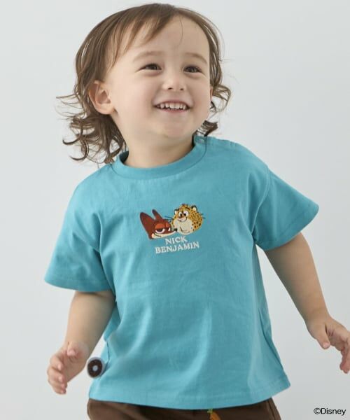 petit main / プティマイン Tシャツ | 【ズートピア】【接触冷感】フェイスモチーフTシャツ(ターコ)