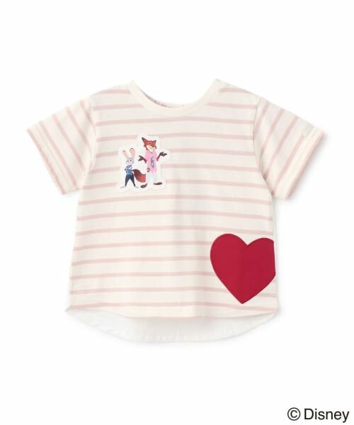 petit main / プティマイン Tシャツ | 【ズートピア】【接触冷感】ハートアップリケTシャツ | 詳細10
