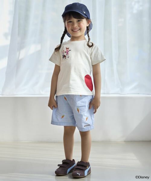 petit main / プティマイン Tシャツ | 【ズートピア】【接触冷感】ハートアップリケTシャツ | 詳細3