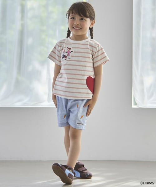 petit main / プティマイン Tシャツ | 【ズートピア】【接触冷感】ハートアップリケTシャツ | 詳細7