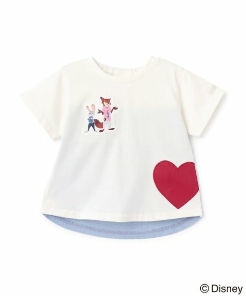 petit main / プティマイン Tシャツ | 【ズートピア】【接触冷感】ハートアップリケTシャツ | 詳細8
