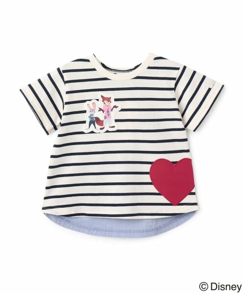 petit main / プティマイン Tシャツ | 【ズートピア】【接触冷感】ハートアップリケTシャツ | 詳細9
