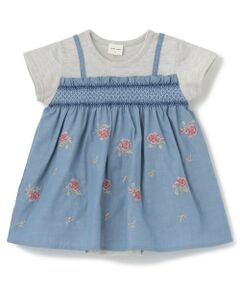 【リンク】お花ステッチOPロンパース