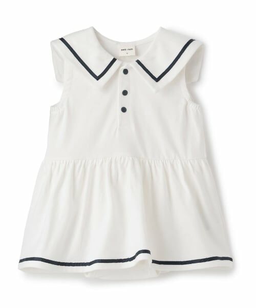 petit main / プティマイン ロンパース | セーラーOPロンパース/E（アイボリー）