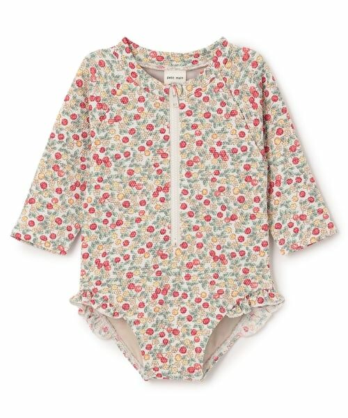 petit main / プティマイン 水着・スイムグッズ | baby girlsラッシュガード（赤）