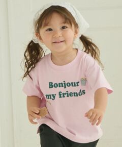 petit main / プティマイン Tシャツ | 【プティプラ/WEB先行販売】ロゴ半袖Tシャツ