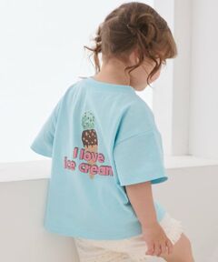petit main / プティマイン Tシャツ | 【プティプラ/WEB先行販売】バックプリント半袖Tシャツ