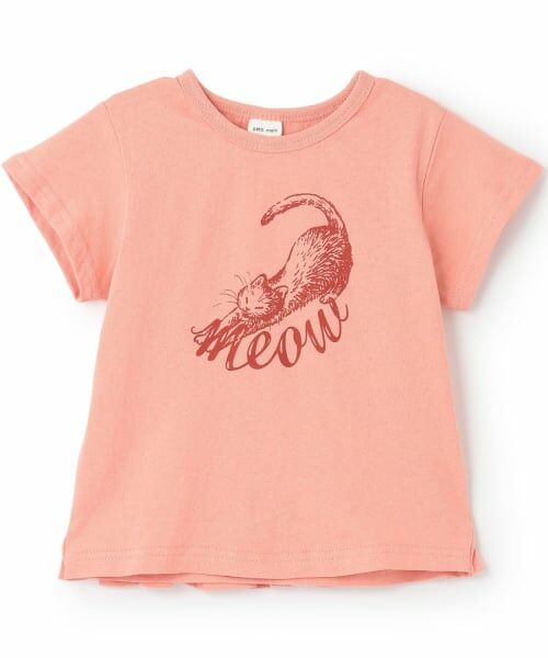 petit main / プティマイン Tシャツ | 【プティプラ/WEB別注】GIRLS 半袖Tシャツ（オレンジ）