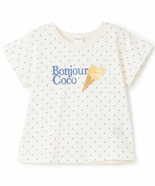 petit main / プティマイン Tシャツ | 【プティプラ/WEB別注】GIRLS 半袖Tシャツ（ライト ブルー）